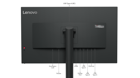 Lenovo ThinkVision P32p-30 monitor pohlad zo zadu (porty) 63D1